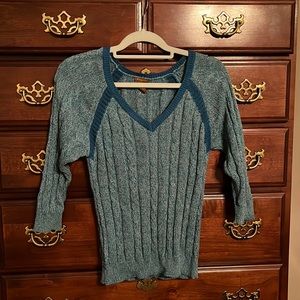 Blue cotton sweater